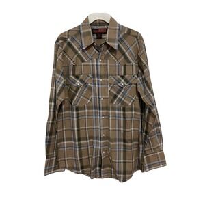 Vintage Canyon Guide Outfitters Men's SZ M Western Wear Pearl Snap Button down